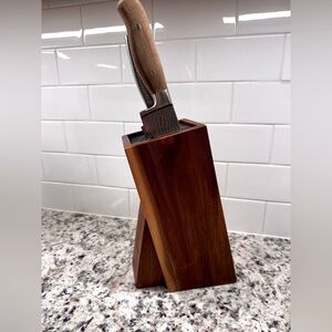 Acacia Wood Knife Block